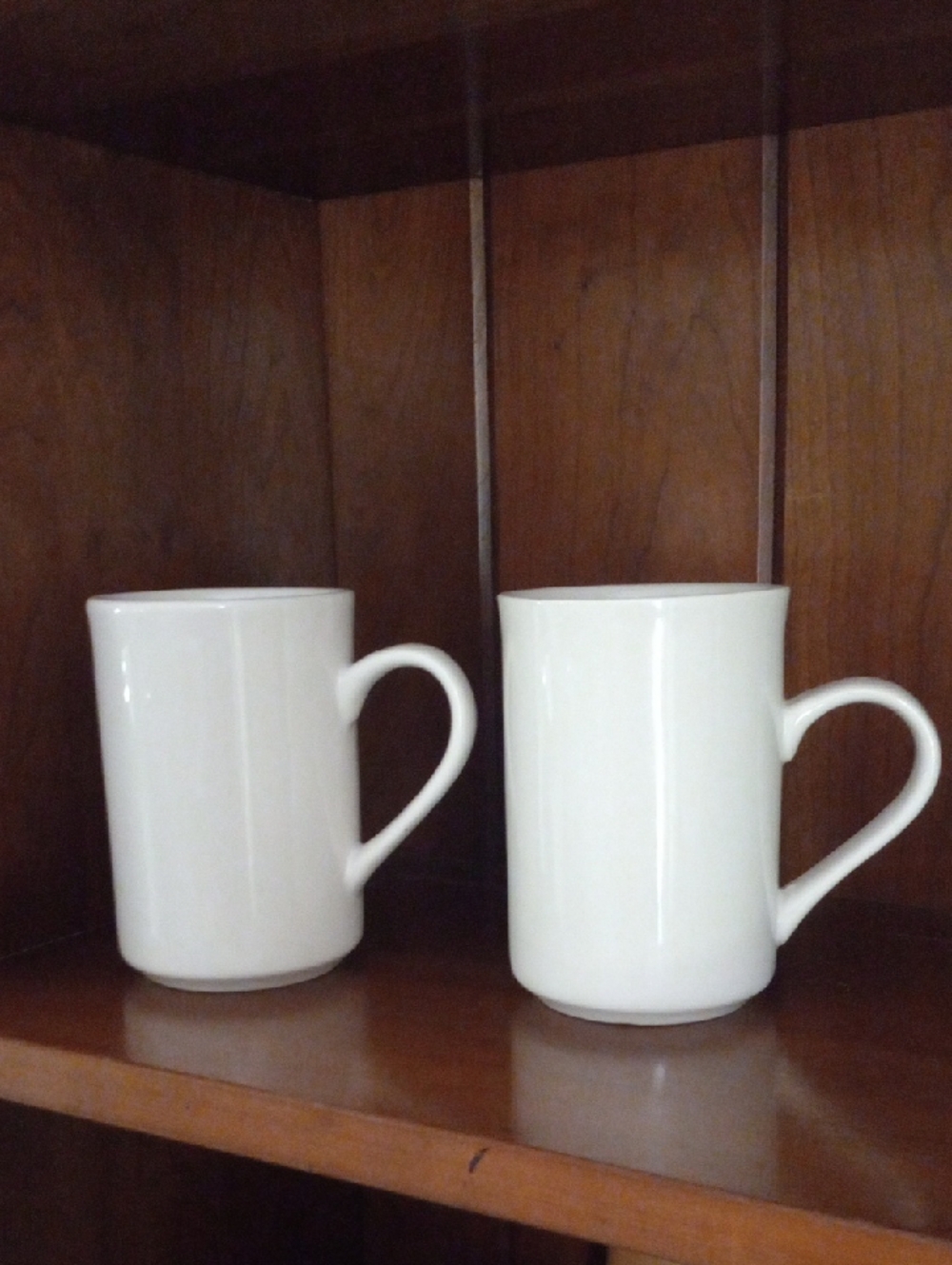 Classic White Ceramic Coffee Mug - Set of 2